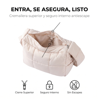 Bolsa de hombro acolchada para gatos