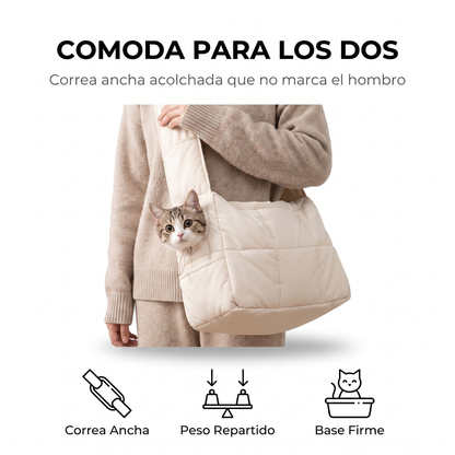 Bolsa de hombro acolchada para gatos