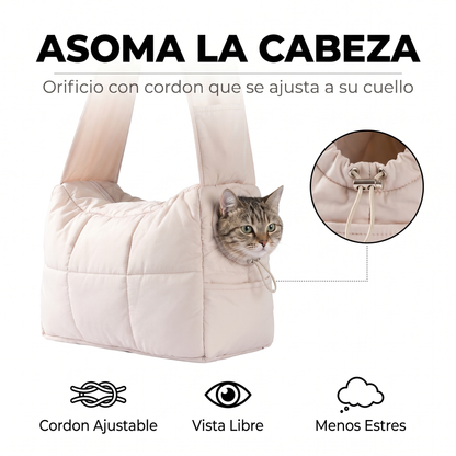 Bolsa de hombro acolchada para gatos